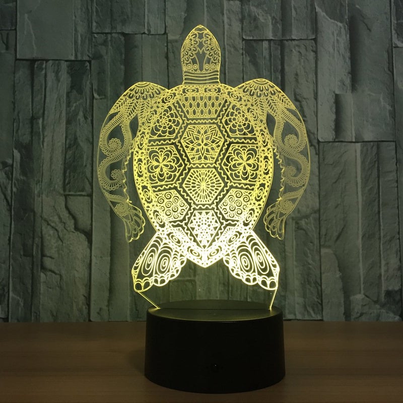Warm Light Sea Turtle 3D Night Light, 7 Colors Changing Optical Illusion Smart Touch Table Desk Lamp, Perfect Gifts for Kidsâ€™ Home Decoration LED Lamp - Image 5
